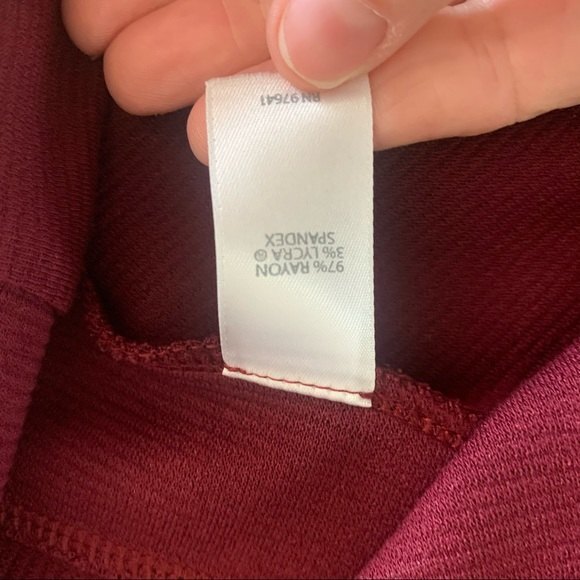 J. JILL WEAREVER COLLECTION Shift Ribbed Long Sleeve Dress Bordeaux Size… - Picture 8 of 12